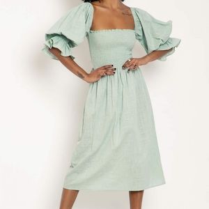 Blackmilk sage Spring Fields dress NWOT 16